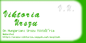 viktoria urszu business card